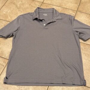 UNTUCKit Men's Black and White Striped Polo